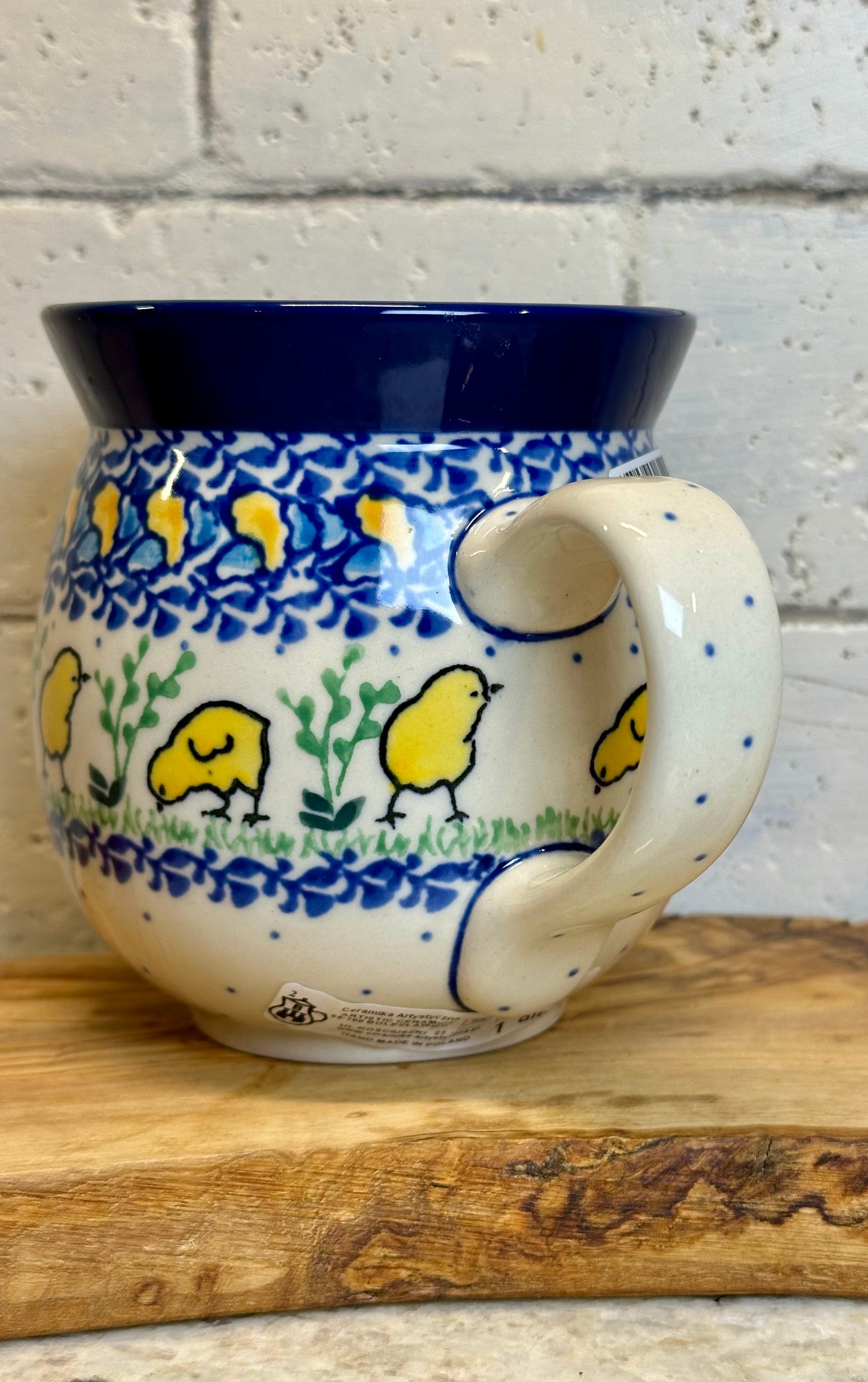 Ceramika Artystyczna, Chicks and Plants, Large Bubble Mug