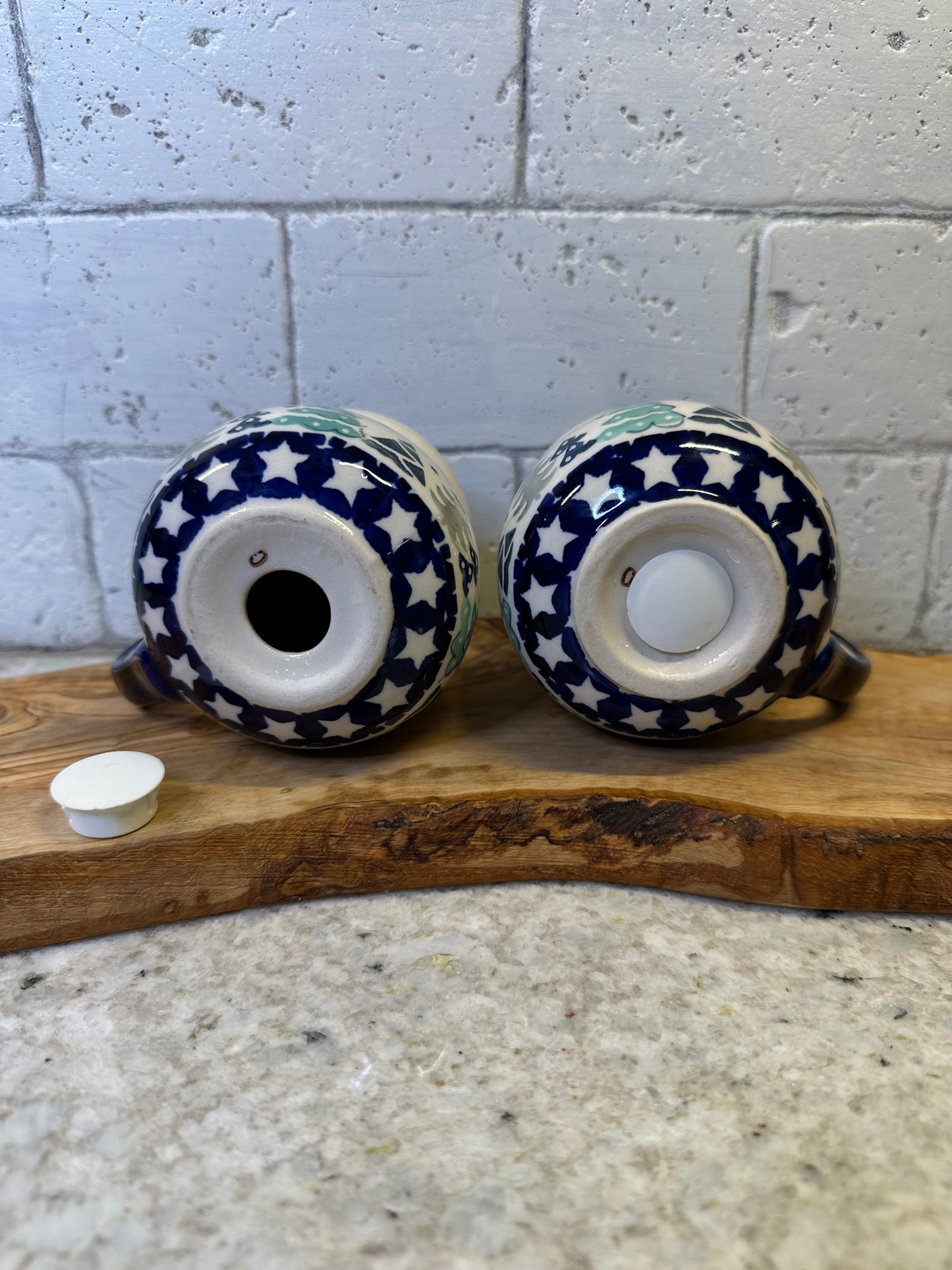 Manufaktura Polish Pottery, Starry Medley, Salt & Pepper Set