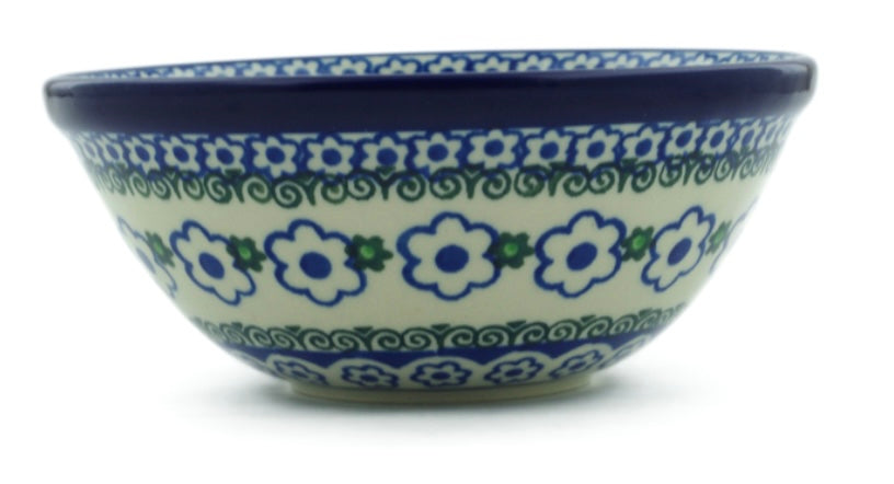 Ceramika Artystyczna Polish Pottery, White Daisy Dots, Bowl