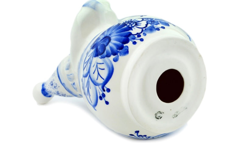 Fajans Wloclawek Polish Pottery, Retro Cobalt, Santa Claus Large Figurine