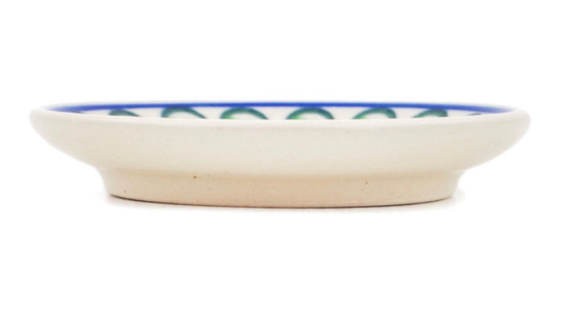 Ceramika Artystyczna Polish Pottery, Green Galaxy, Mini Plate/Coaster