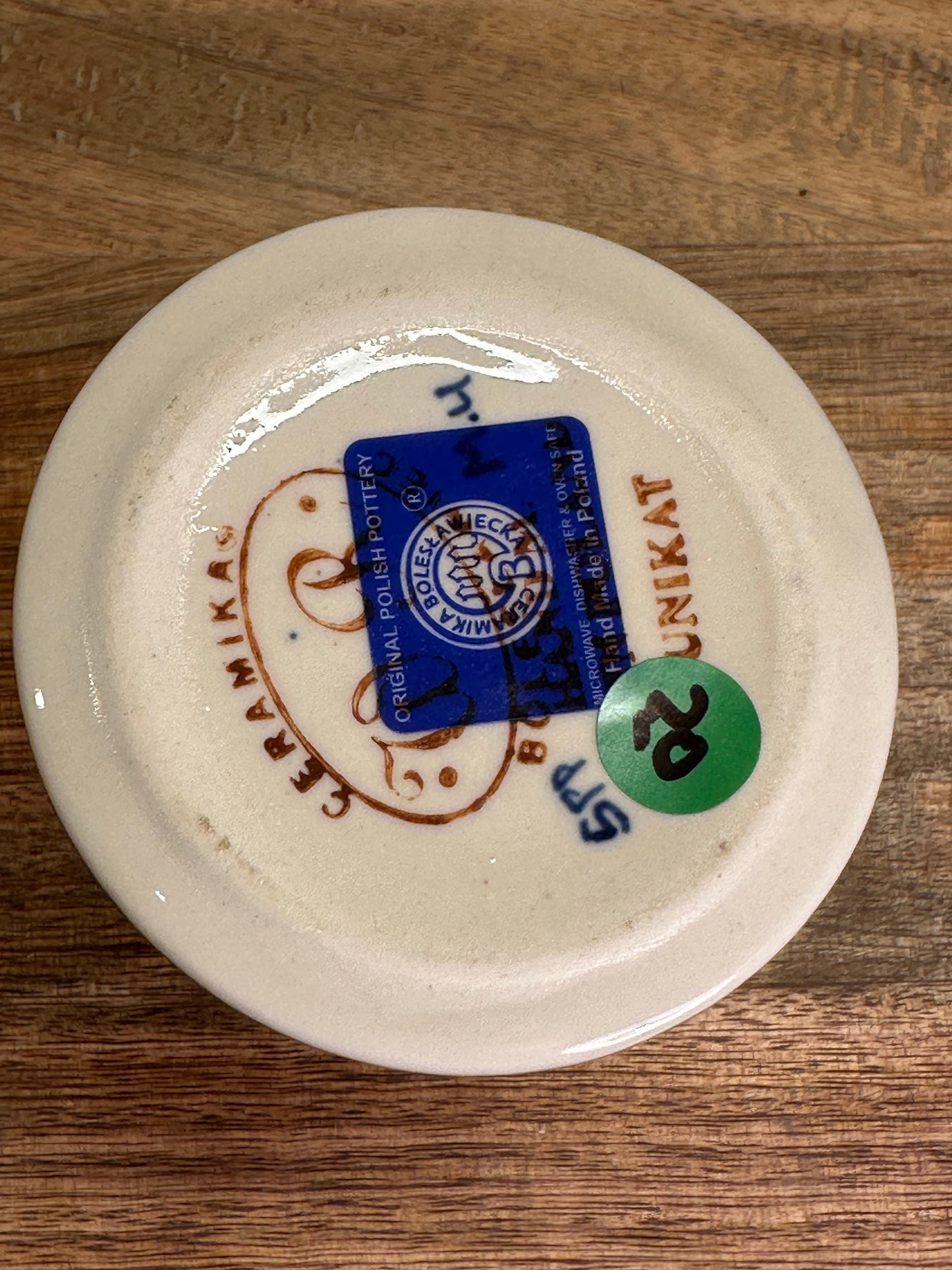 W.R. Polish Pottery, Unikat Flowers & Butterflies Mini Pitcher/Bud Vase/ Creamer