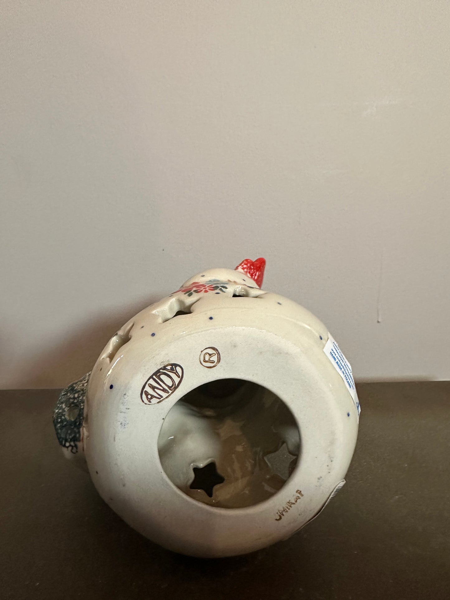 Andy Bold Floral, Snowman Holding Tree, Bird on Hat, Luminary