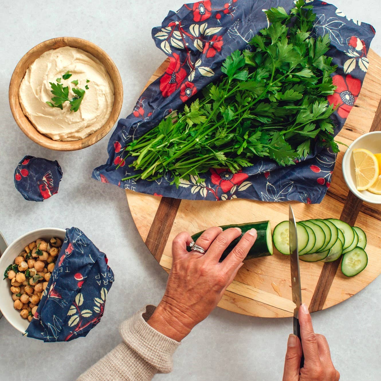 Bread Wrap - Botanical Print