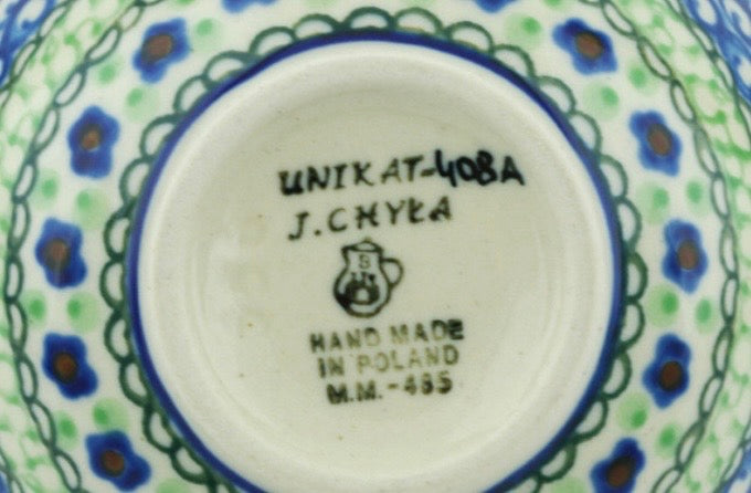 Ceramika Artystyczna, Green Pansies, Bowl 5"
