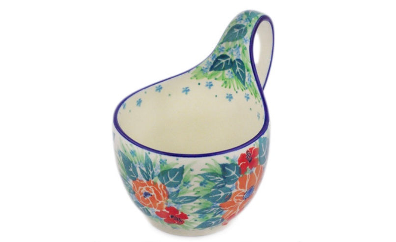 Ceramika Artystyczna Polish Pottery, Unikat U5145, Harmonious, Loop Mug/Bowl