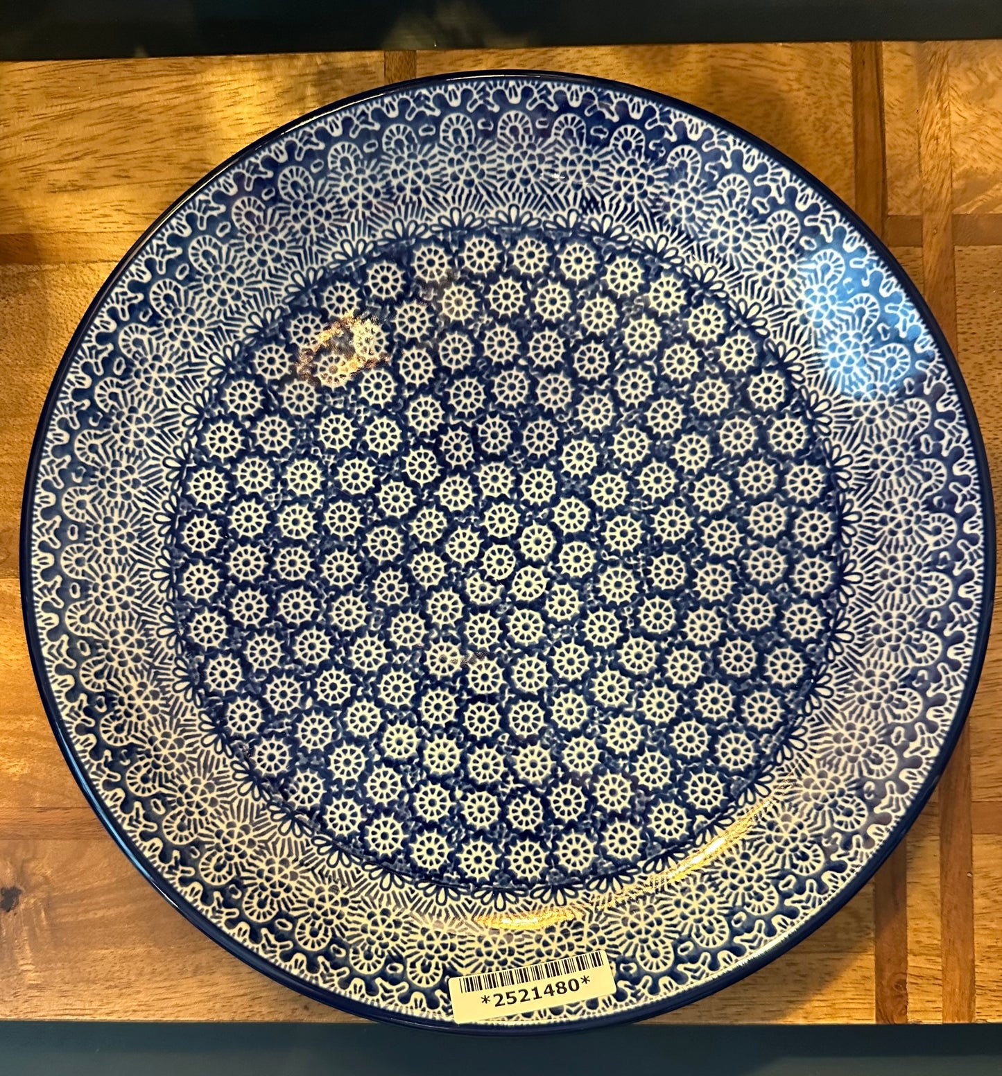 Ceramika Artystyczna Polish Pottery, Winter Frost, Dinner Plate