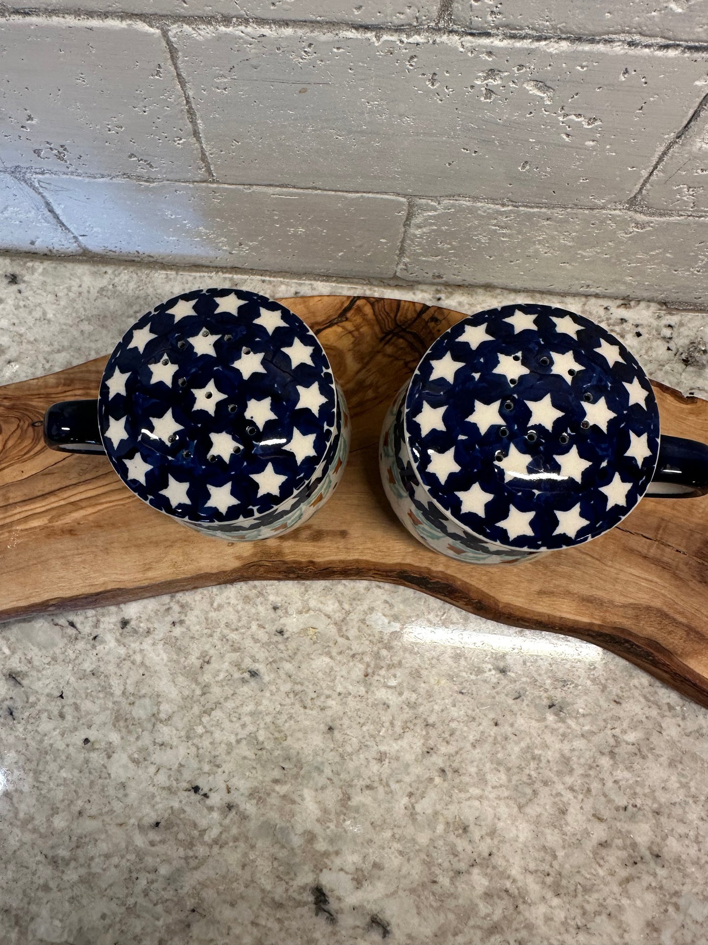 Manufaktura Polish Pottery, Starry Medley, Salt & Pepper Set