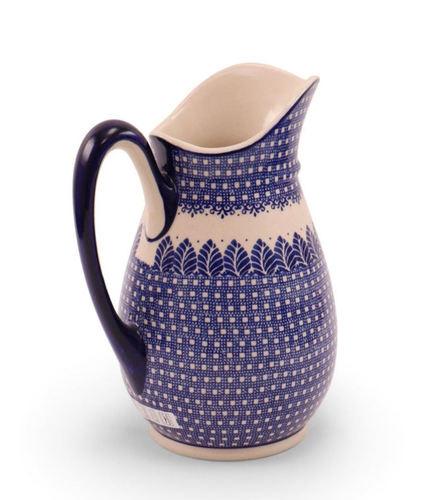 Millena Polish Pottery, Pattern: B176, 1.5 Liter Pitcher