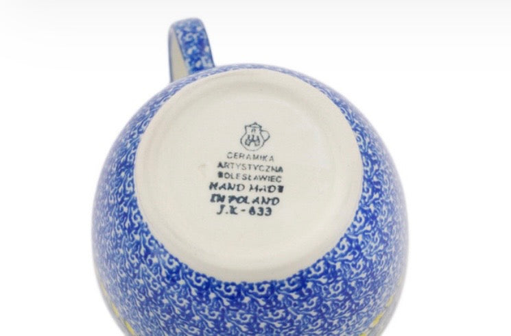 Ceramika Artystyczna, Glorious Daisy Blue, Loop Bowl/Mug