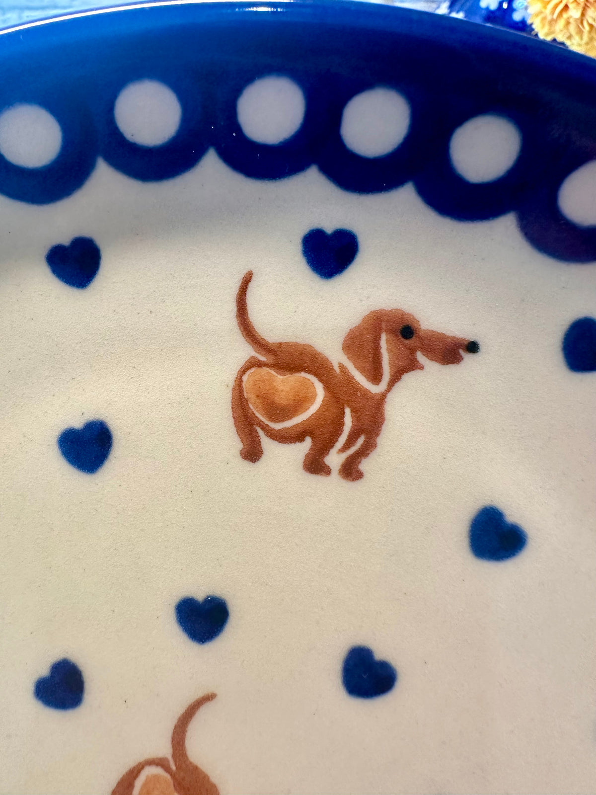 Kalich,2Q Brown Dachshund, Plate 7.5"