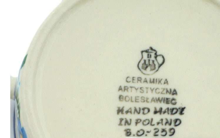 Ceramika Artystyczna Polish Pottery, Blue Joy, Jar with Lid and Handles