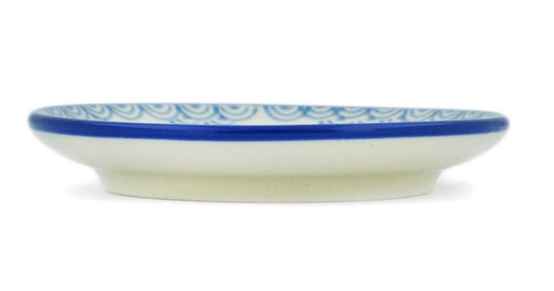Ceramika Artystyczna Polish Pottery, Blue Herring Waters, Coaster/Mini Plate