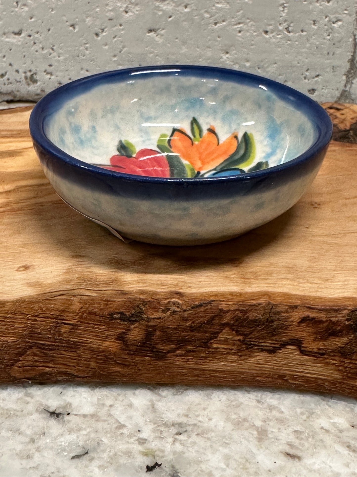Vena Polish Pottery, Tulip Delight, Small Dip Bowl