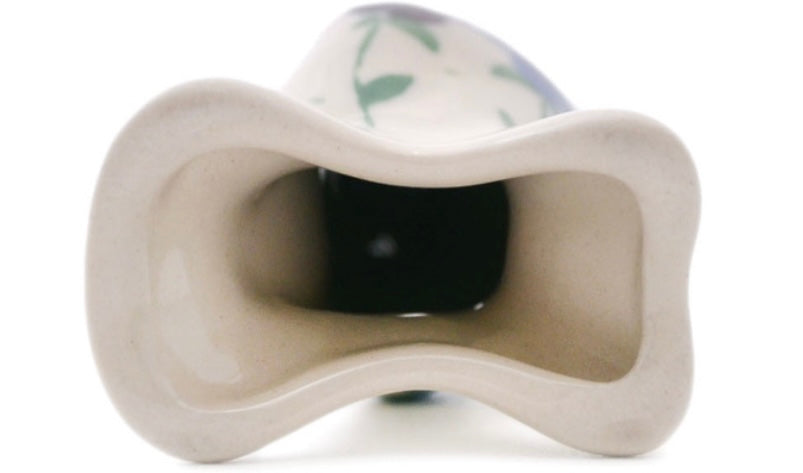 Ceramika Artystyczna Polish Pottery, Plum Pansy, Pie Bird