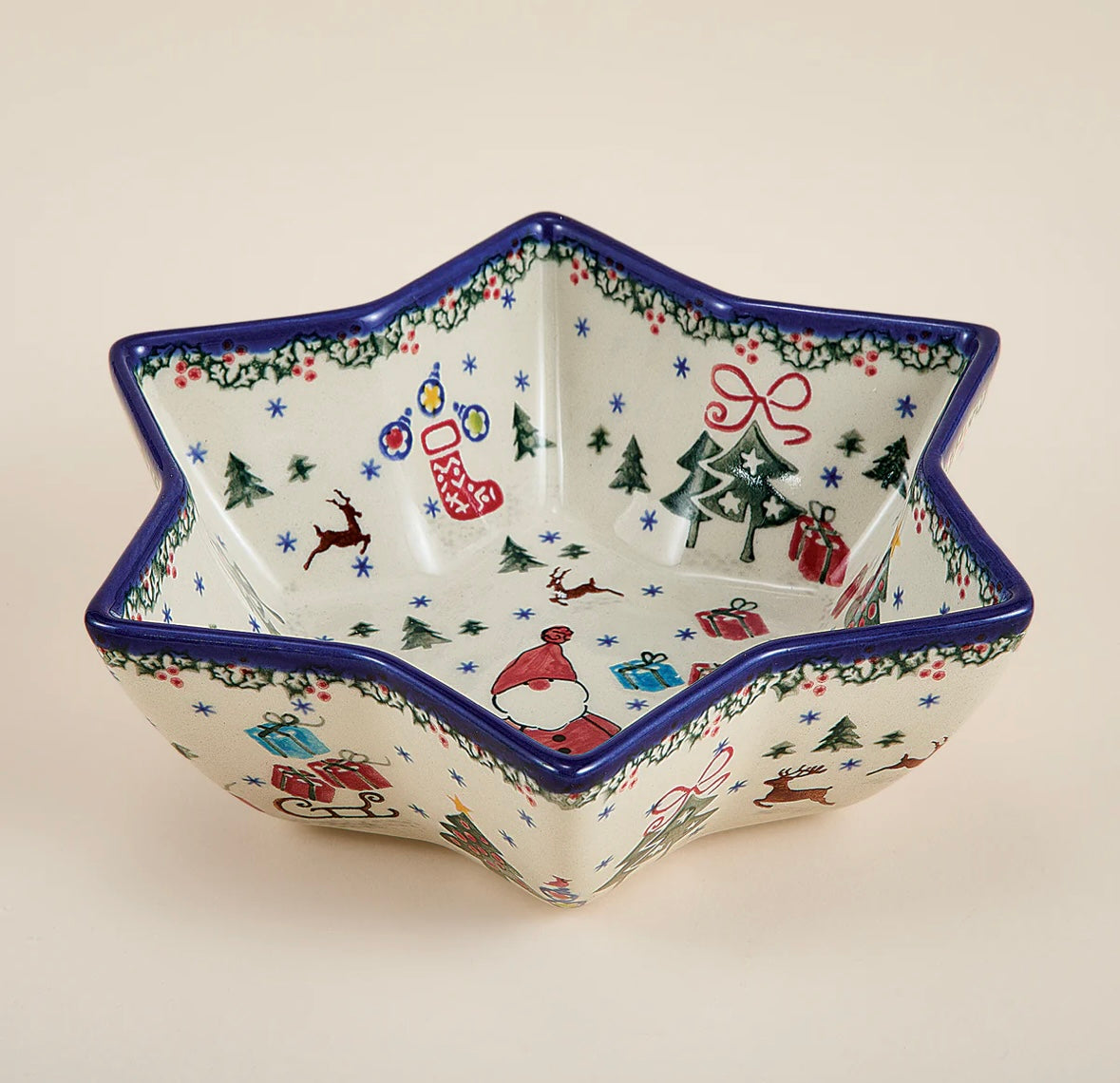 Kalich, Holly Jolly Star, Large Bowl