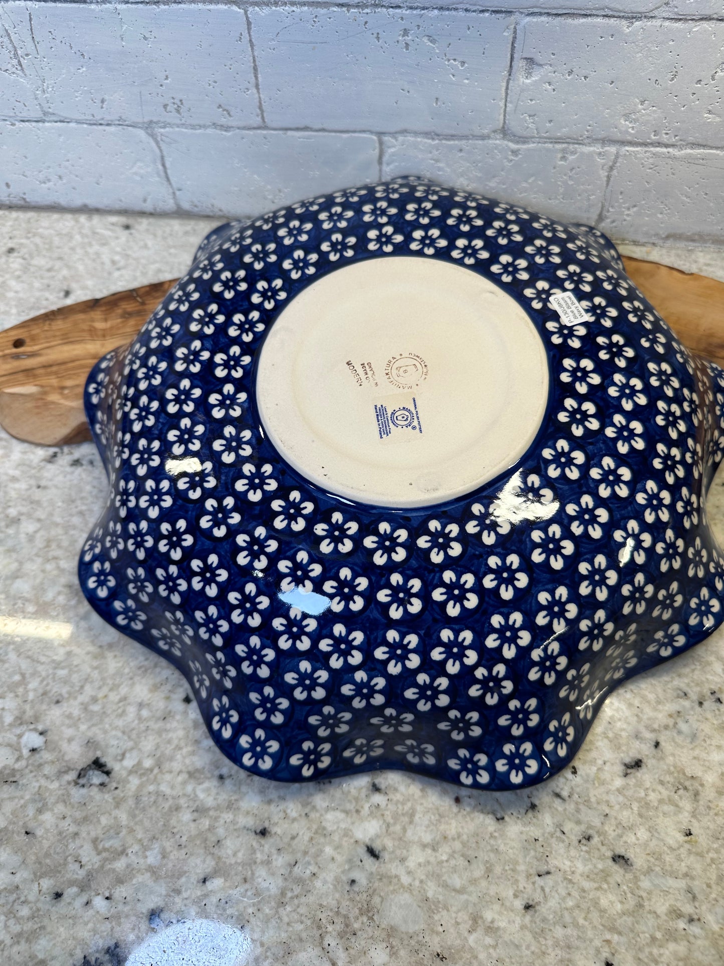 Manufaktura, Blue Blossom, Large Wavy Bowl