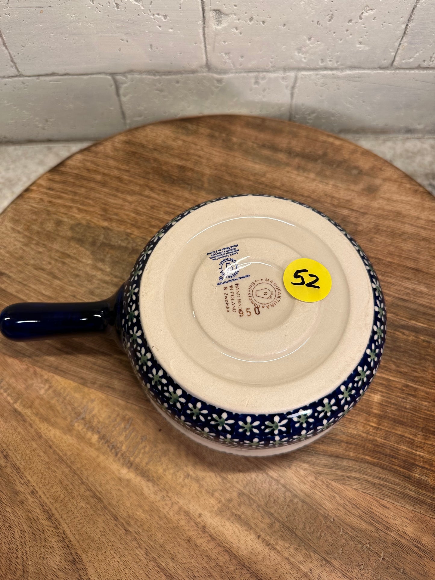 Manufaktura Polish Pottery, Handled Bowl, Preowned