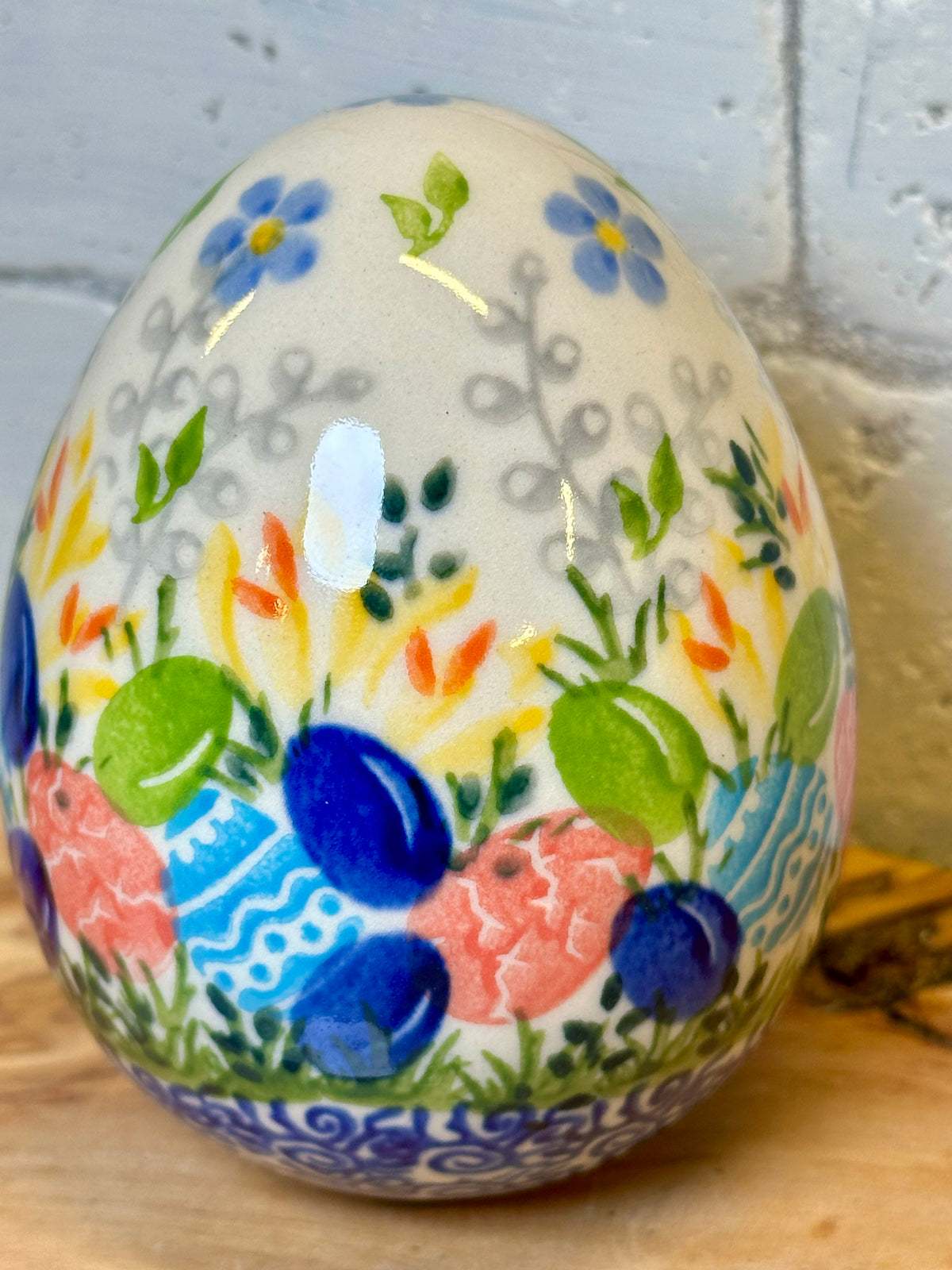 Kalich, Multi Color Easter Eggs/Floral Egg 4"
