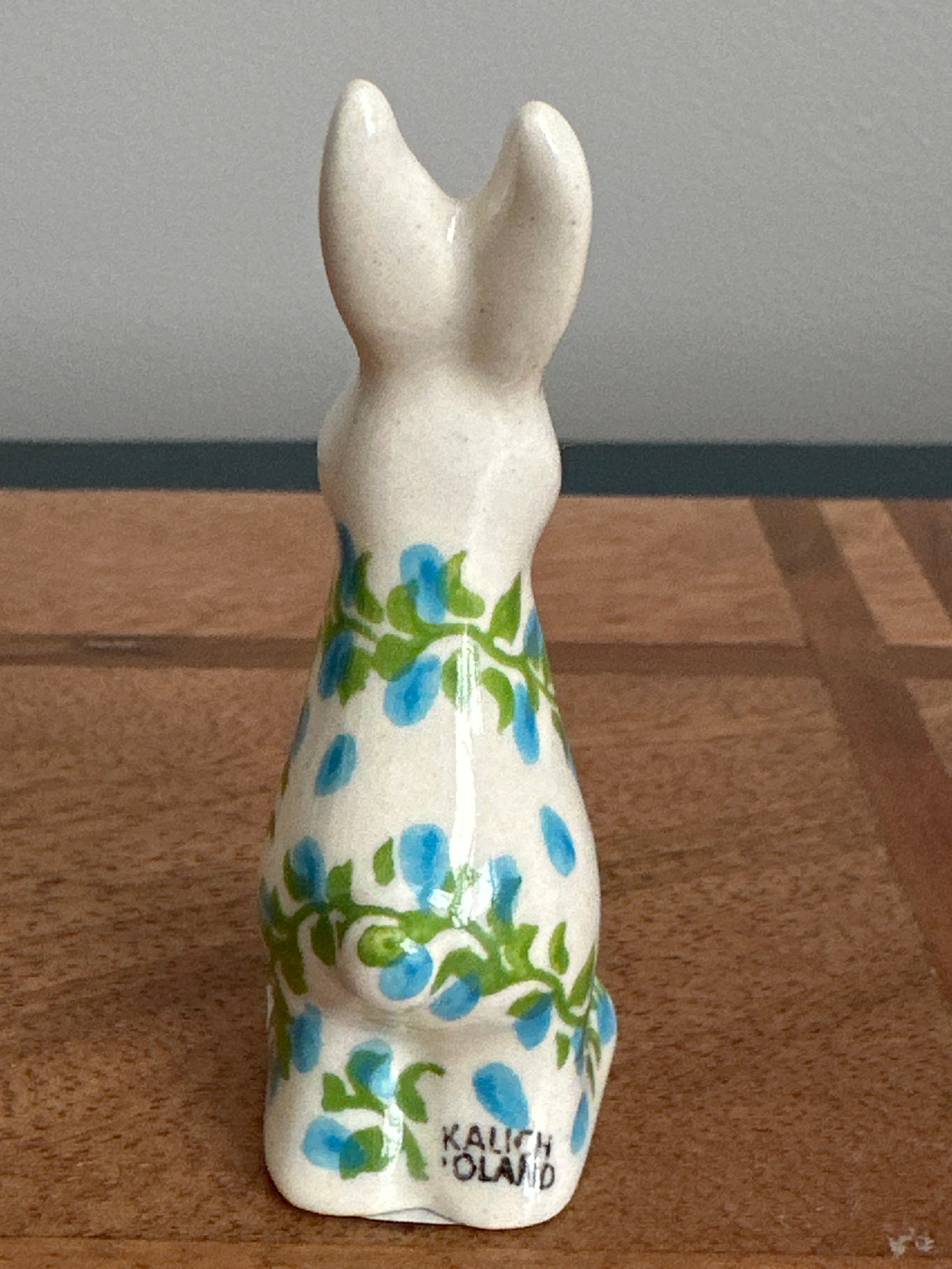 Kalich Polish Pottery, Art Level, Mini Stand Up, 3", Rabbit/Bunny Figurine, Pattern A