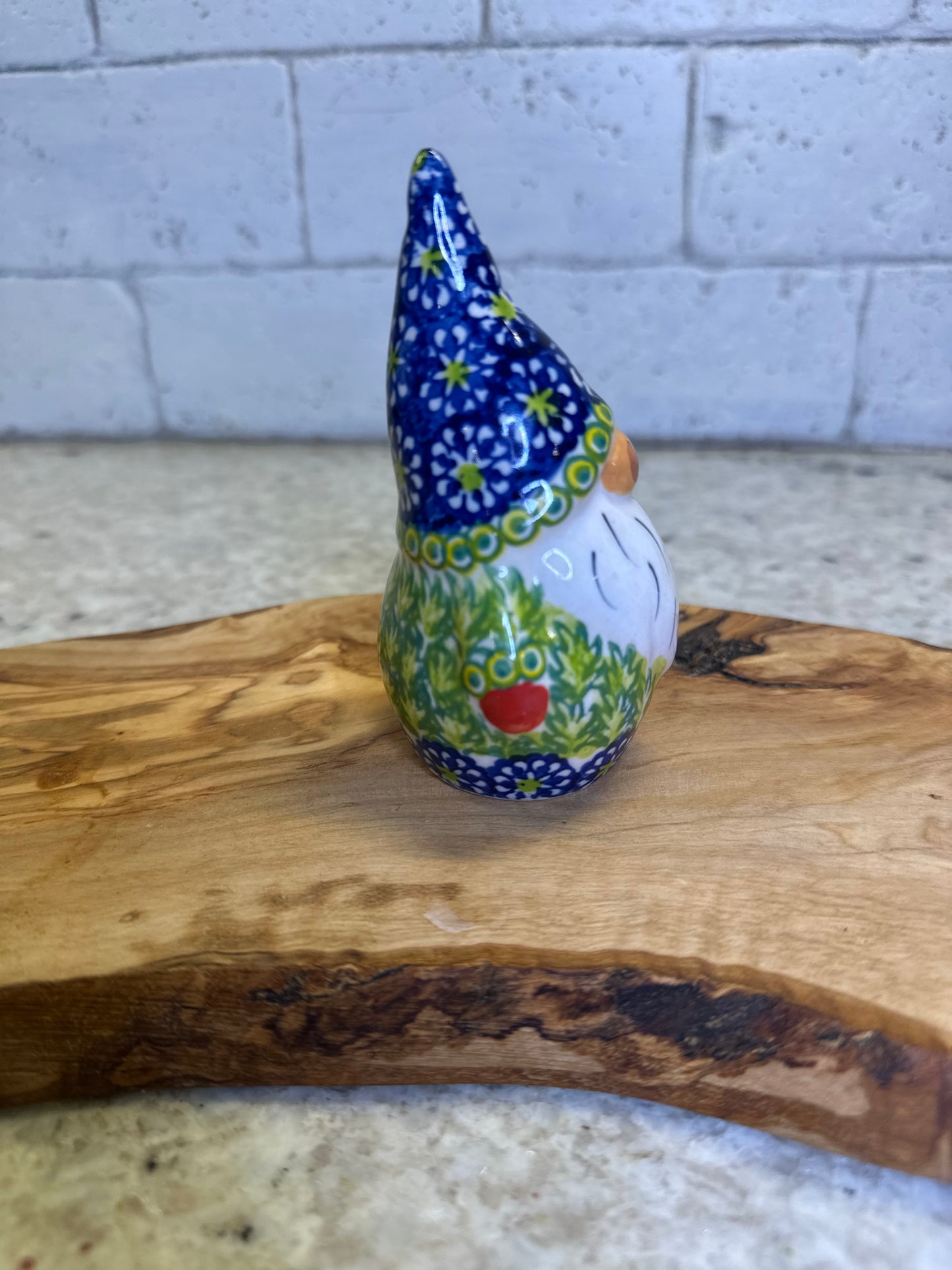 Kalich Polish Pottery, Gnome With Ornament, Figurine