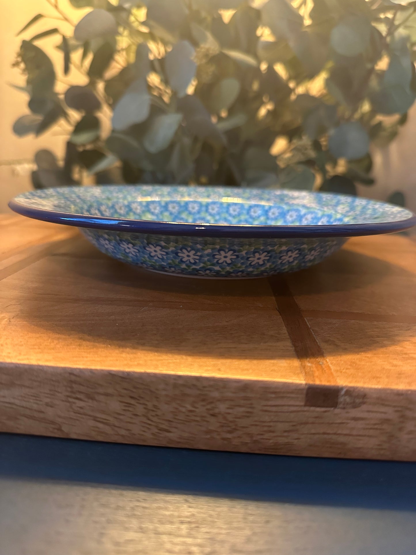 Ceramika Artystyczna Polish Pottery. Sea Daisy Pasta Plate/Bowl