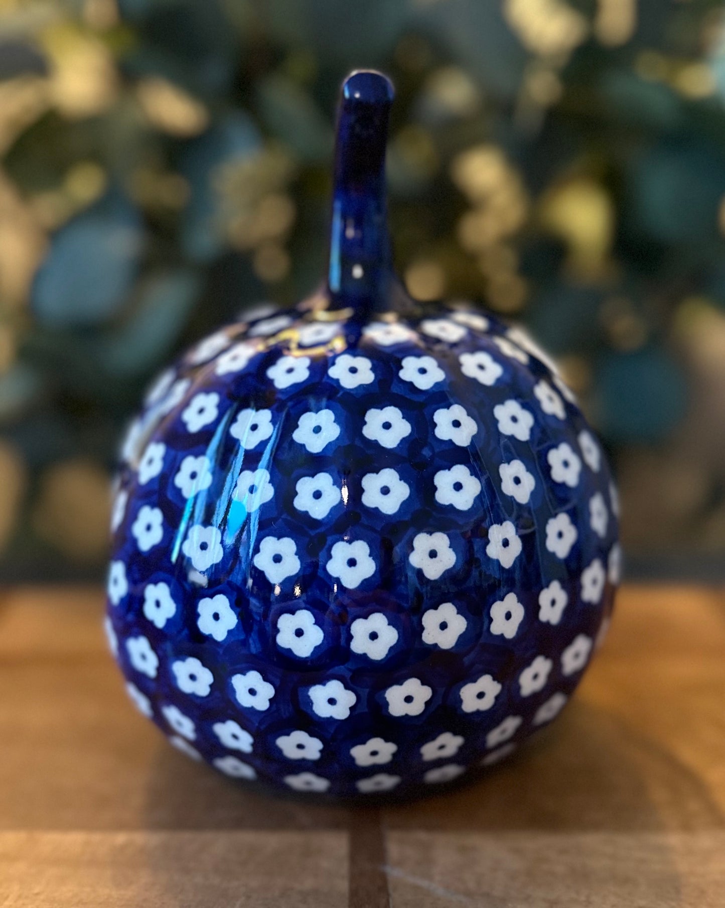 Manufaktura Polish Pottery, Simple Daisy, Jack O' Lantern Luminary