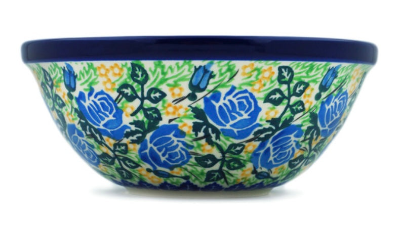 Ceramika Artystyczna Polish Pottery, Unikat English Rose, Nesting/Cereal Bowl
