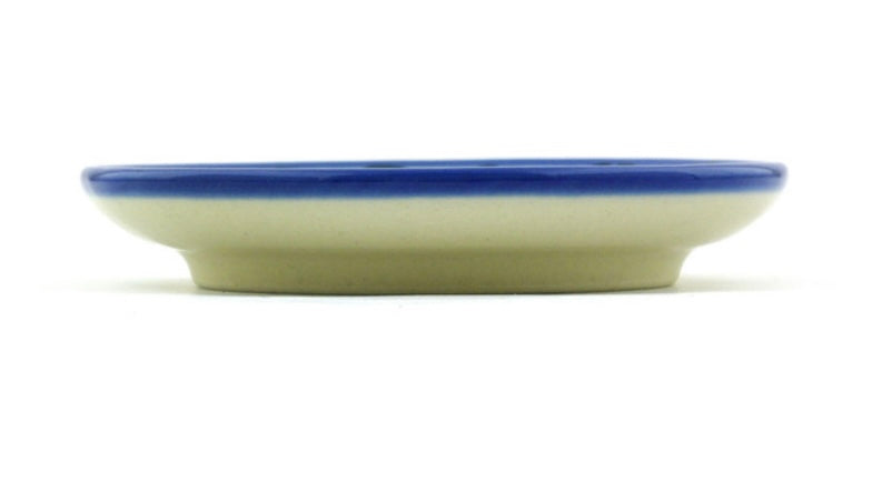 Ceramika Artystyczna Polish Pottery, Blue Mandala, Mini Plate/Coaster