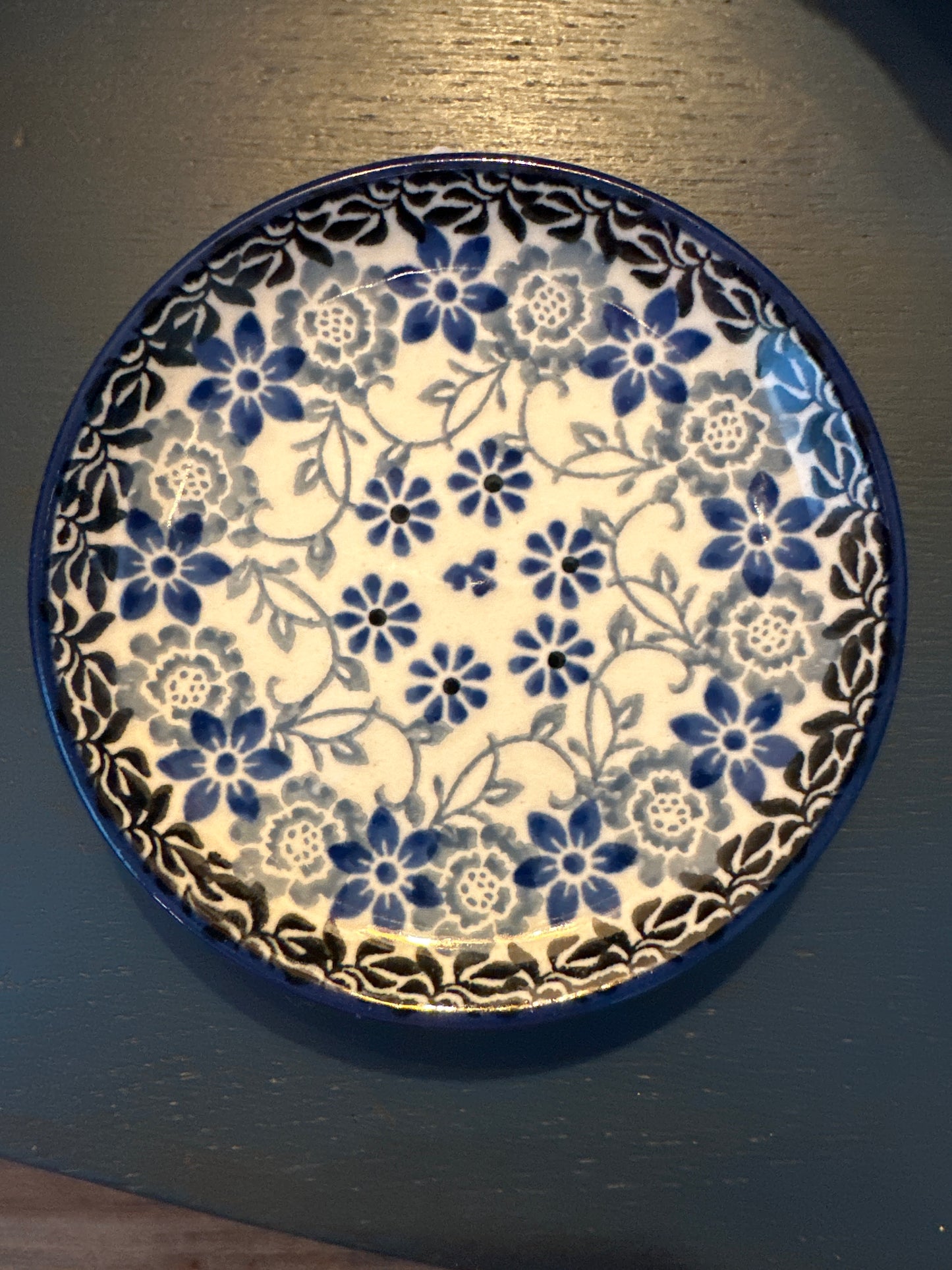 Ceramika Artystyczna Polish Pottery, First Snow Lace, Coaster/Mini Plate