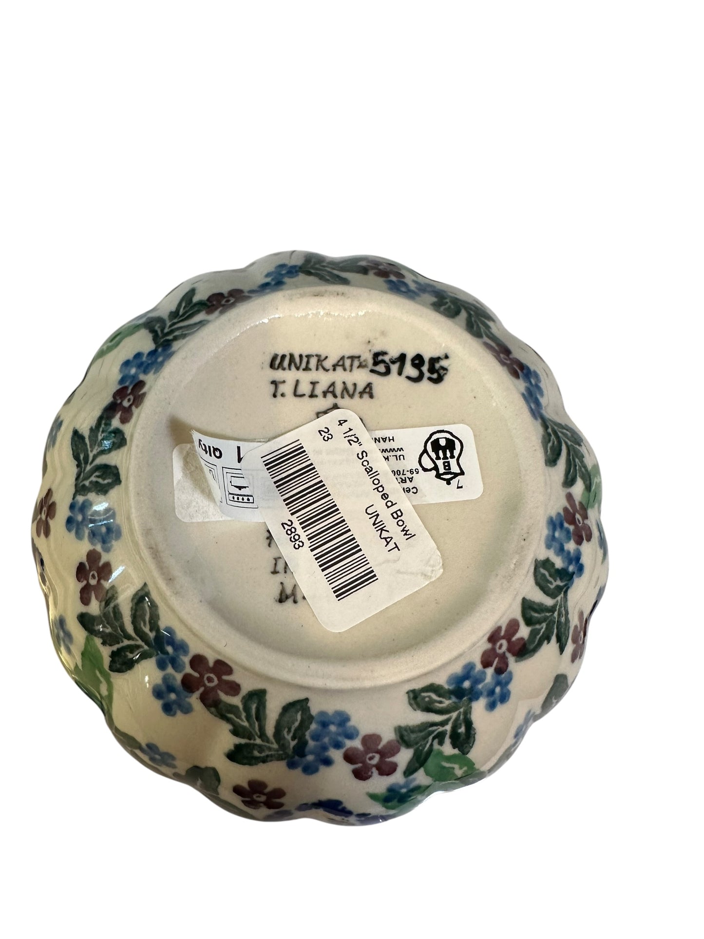 Ceramika Artystyczna, Byzantium Bliss, Scalloped Small Bowl 4.5"