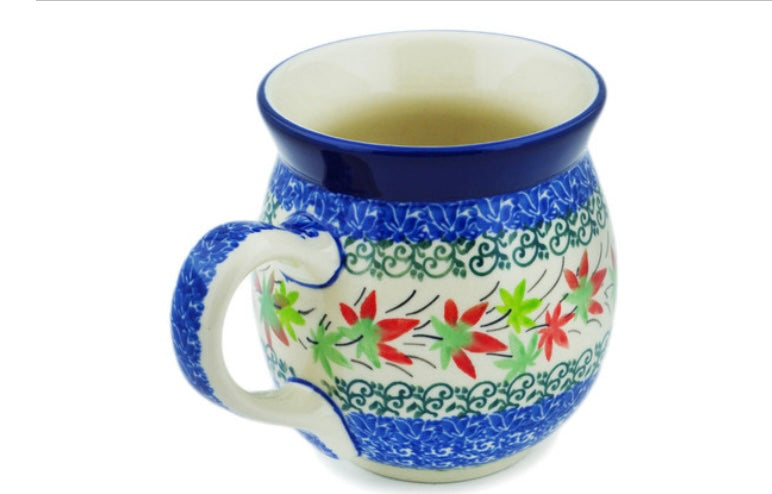 Ceramika Artystyczna Polish Pottery, Unikat, Royal Fall, Bubble Mug