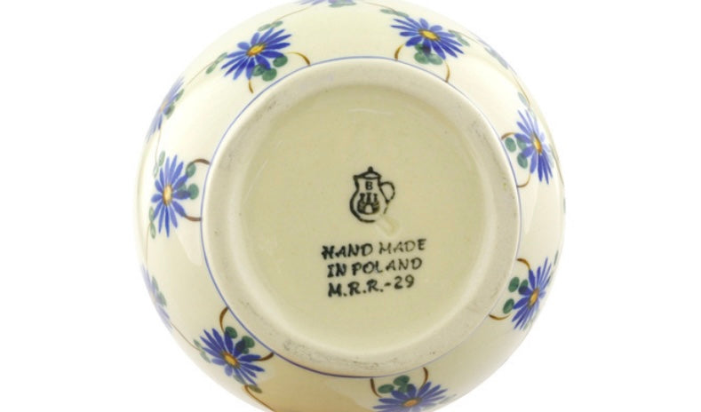 Ceramika Artystyczna Polish Pottery, Aster Trellis, Loop Soup Mug/Bowl 16oz