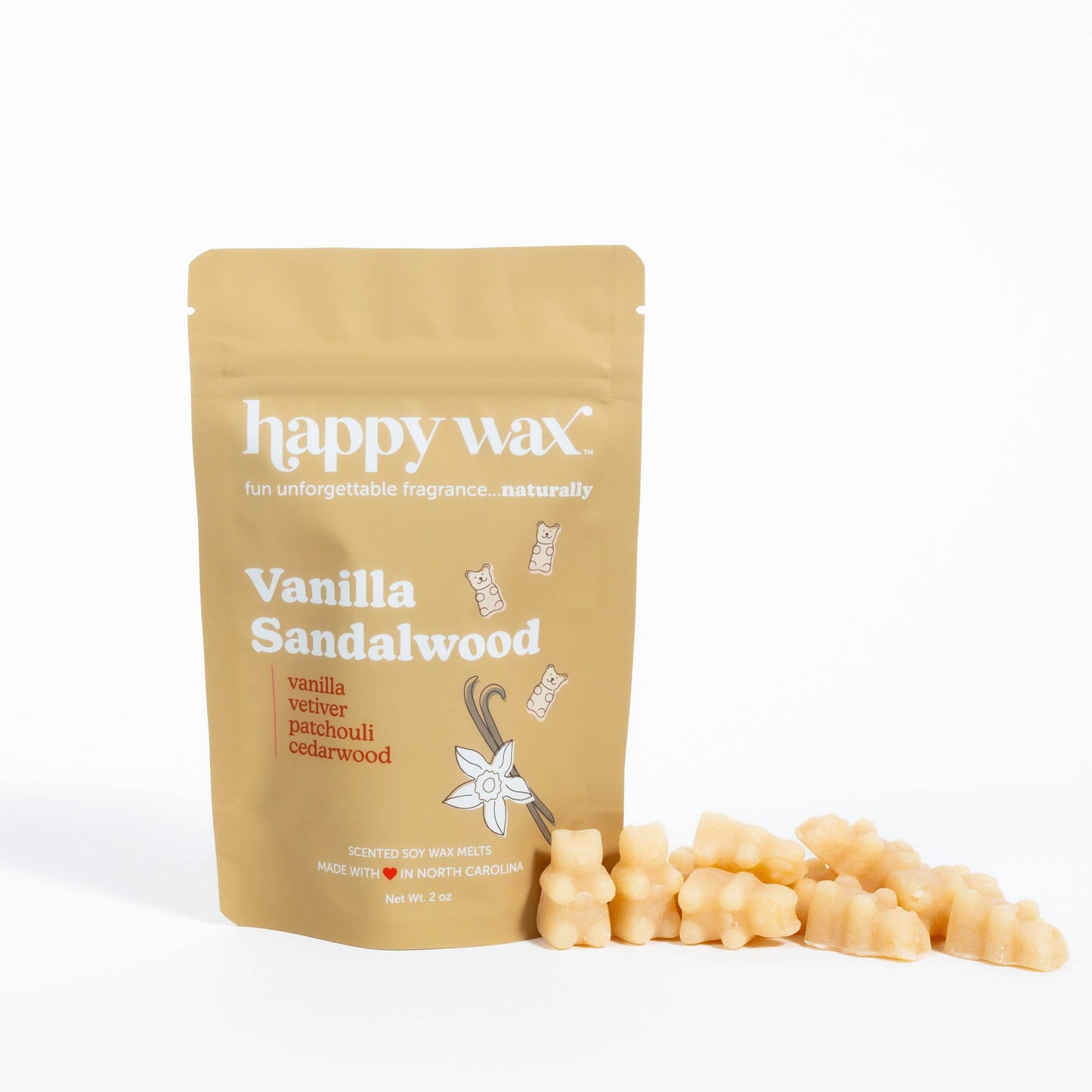 Vanilla Sandalwood Wax Melts - Eco Tin (4 oz) or 8oz Pouch