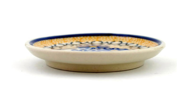Ceramika Artystyczna Polish Pottery, Daisy Stepping Stones, Mini Plate/Coaster
