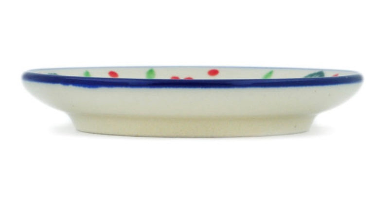 Ceramika Artystyczna Polish Pottery, Golden Pansy Garden, Mini Plate/Coaster
