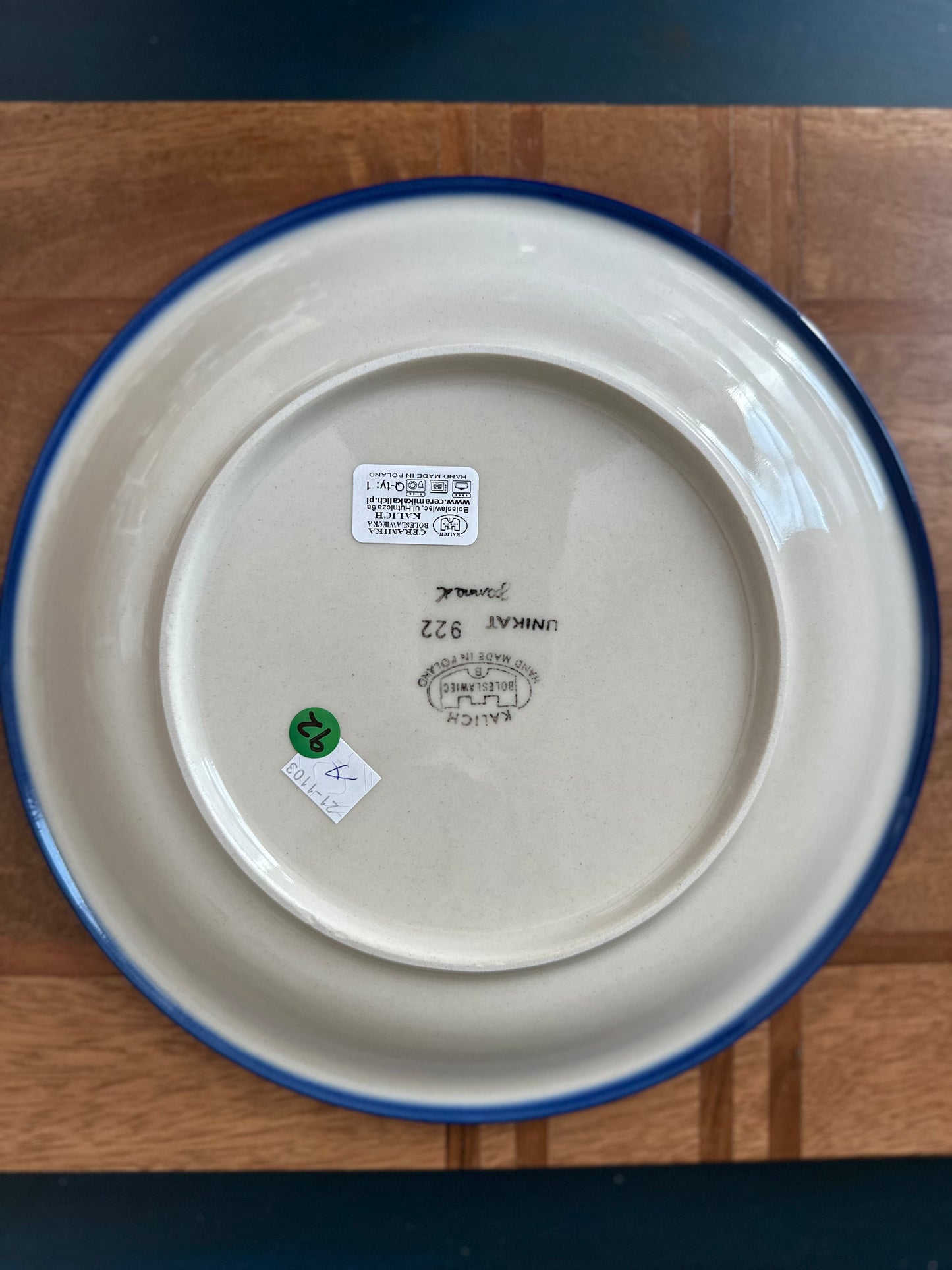 Kalich Polish Pottery, Unikat Art Level 1, Meadowy Breeze, 10.5" Dinner Plate