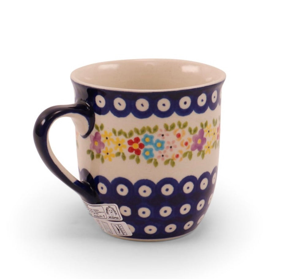 Millena Polish Pottery, Tulip Straight Mug 16 oz.