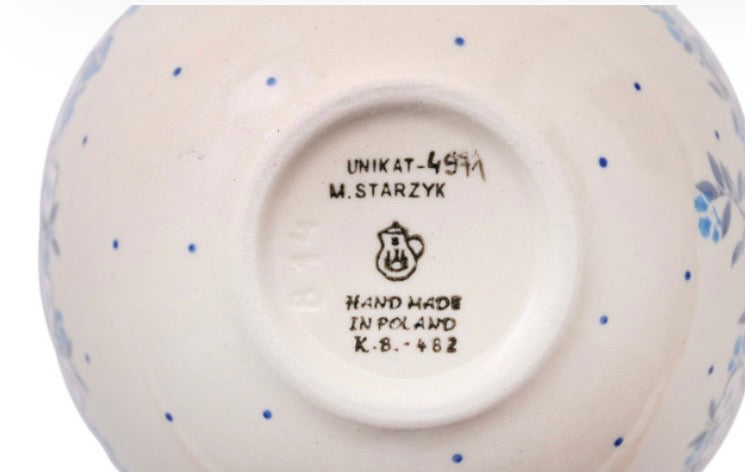 Ceramika Artystyczna, Unikat U4971, Floral Animation, Bowl with Spout