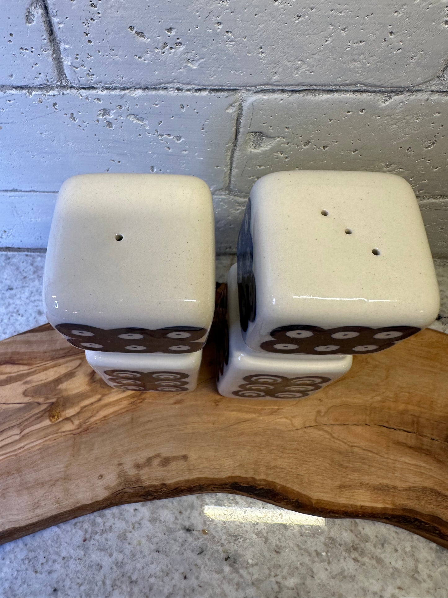 Zaklady Polish Pottery, Private Eyes, Salt and Pepper Set