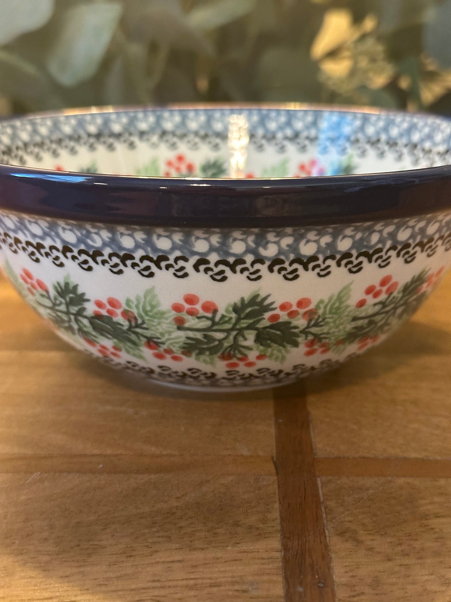 Ceramika Artystyczna Polish Pottery, Grey Holly Bowl