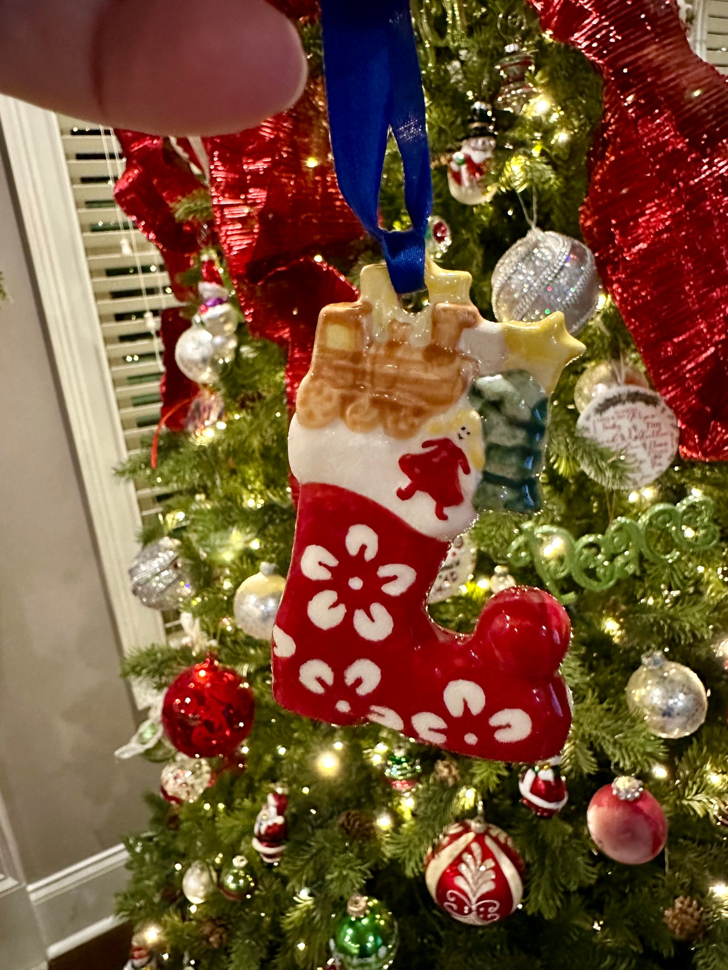 Manufaktura Red Blossom Stocking Ornament