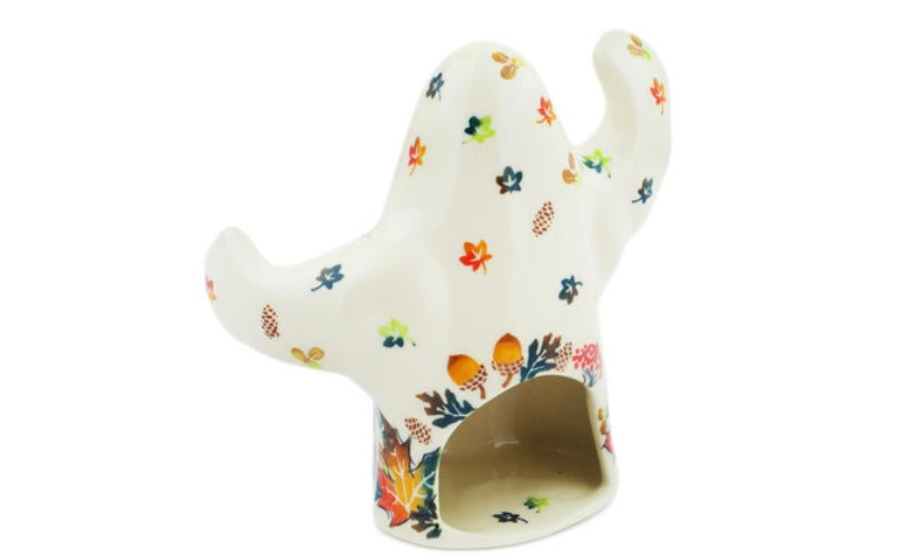 Dalia Polish Pottery, Unikat Autumn Wind, Ghost Figurine Luminary