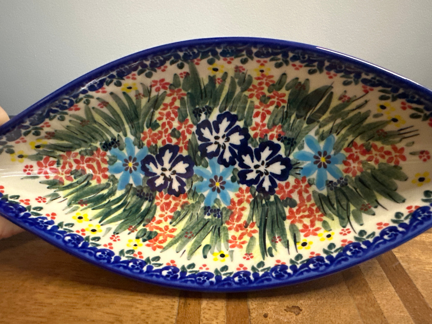 Dalia Polish Pottery, Signature Unikat, Fish Shaped 10", Platter/Bowl