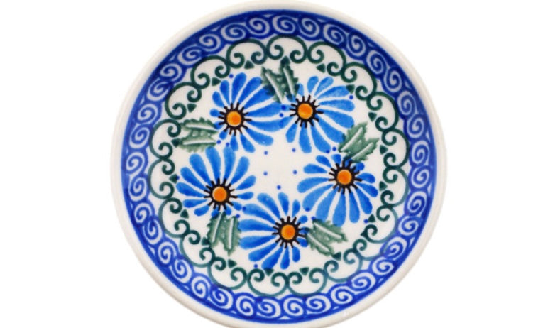 Ceramika Artystyczna Polish Pottery, Marigold Morning, Mini Plate/Coaster