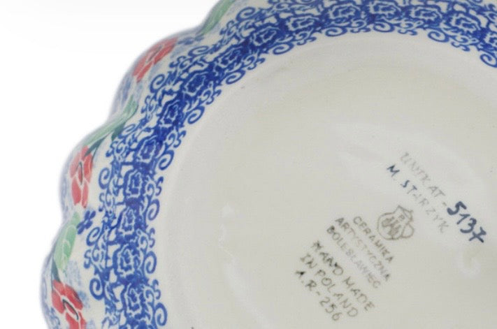 Ceramika Artystyczna, U5137 Peak of Perfection, Scalloped Bowl, 7.5"