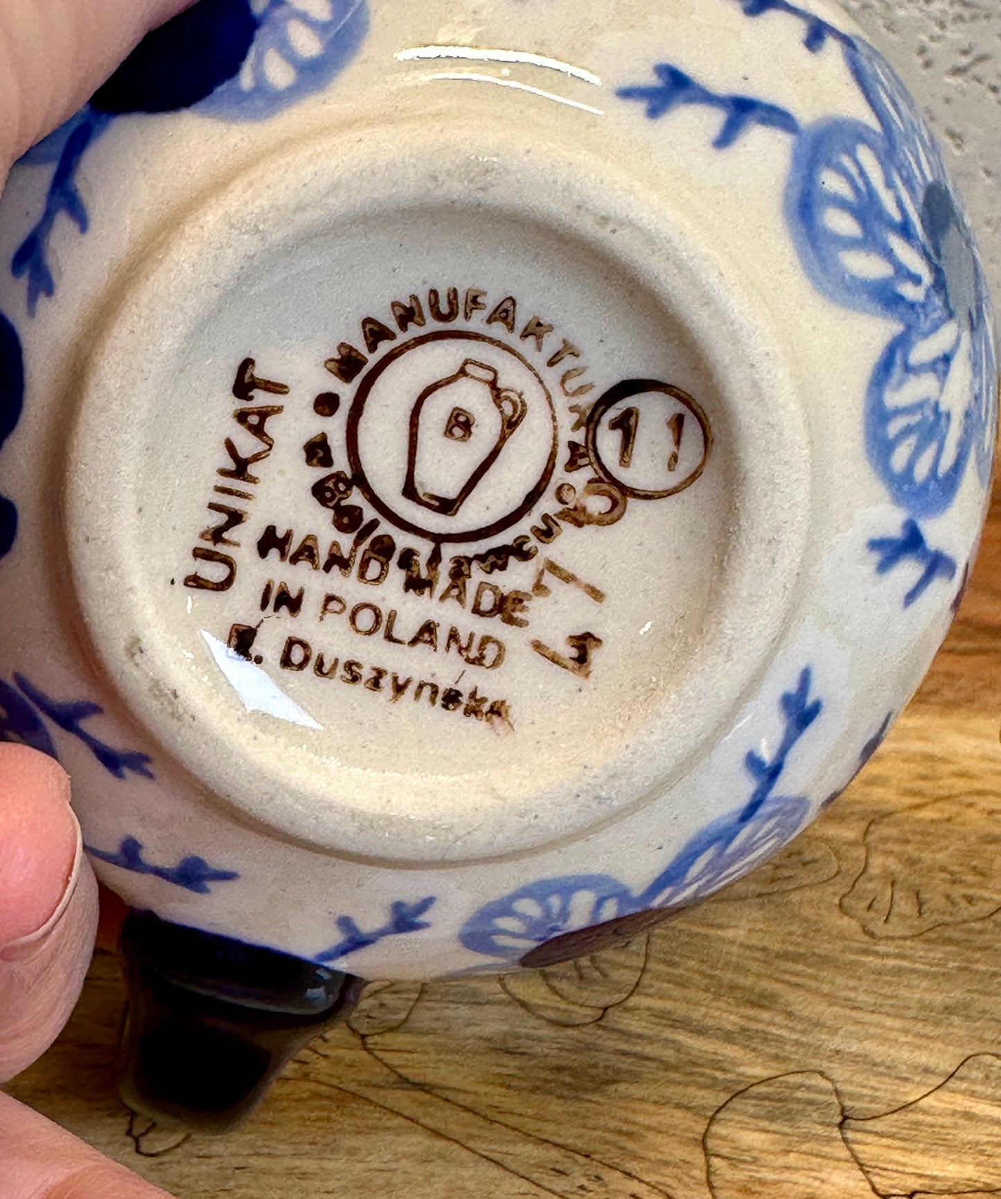 Manufaktura, Blue Butterfly, Small Belly Mug