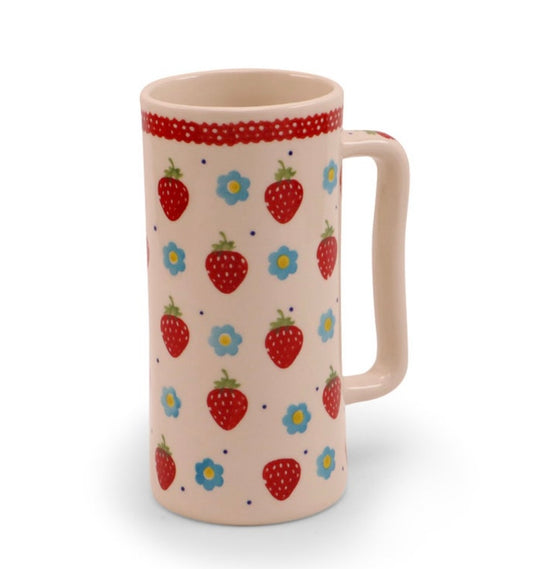 Ceramika Amfora Polish Pottery, Berry Patch, Beer Stein/Smoothie Stein