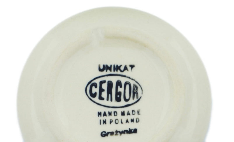 Cergor Polish Pottery, Blueberry Special, Cheese Lady