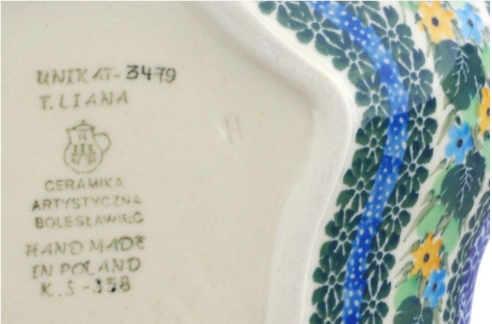 Ceramika Artystyczna, Unikat Splendid Hibiscus, Scalloped Fluted Bowl